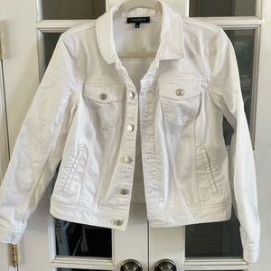 Talbots white denim jacket